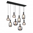 Suspension DIVA 8x7W E27 Noir mat