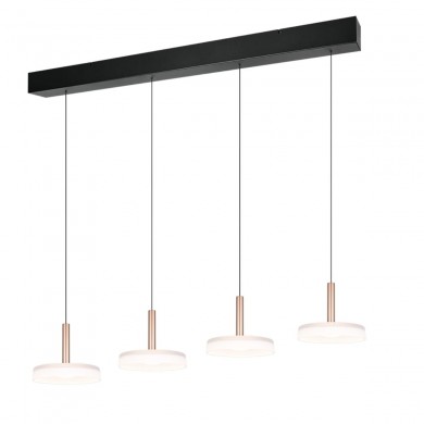Suspension CELESTE 4x7,5W LED Café TRI_354910465 354910465 Suspension CELESTE 4x7,5W LED Café TRIO LIGHTING 354910465