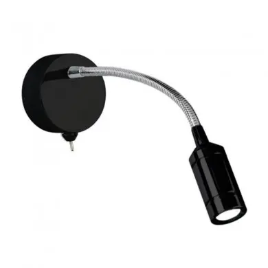 Applique Murale FLEXY 1x0,65W LED Noir Chromé SEARCHLIGHT 2256BK