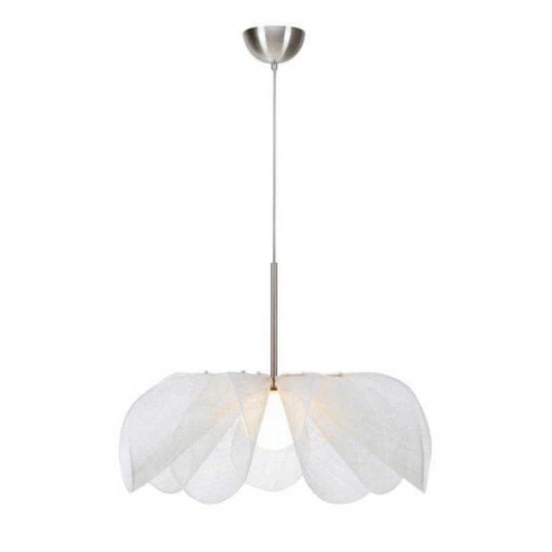 Suspension STYRKA 1x40W E27 Nickel satiné, Blanc  108818