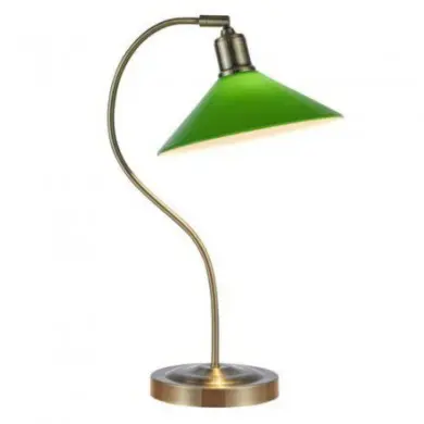 Lampe VELA 40W E27 Laiton antique, Vert  108864