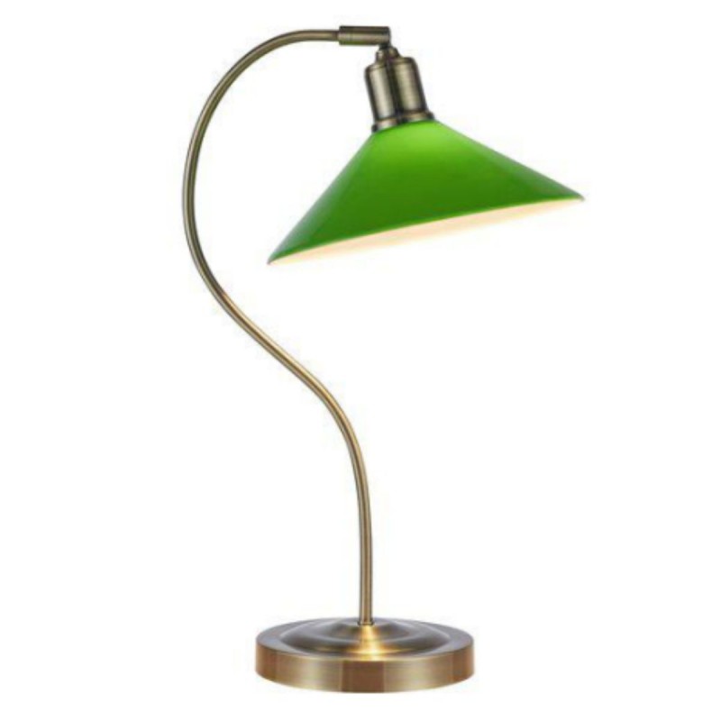 Lampe VELA 1x40W E27 Laiton antique, Vert  108864
