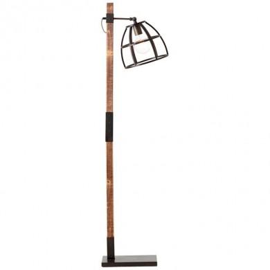 Lampe de table MATRIX 1x40W E27 Bois et Noir patinés G BRI_99136_46 99136/46 Lampe de table MATRIX 1x40W E27 Bois et Noir patinés G BRILLIANT 99136/46