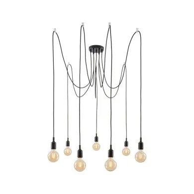 Suspension Neordic Ketil 7x60W MAX E27 Noir Paulmann 50390