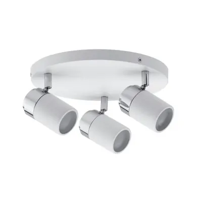 Plafonnier Salle de Bain Zyli 3x10W MAX GU10 Blanc, Chrome D25 Paulmann 66712