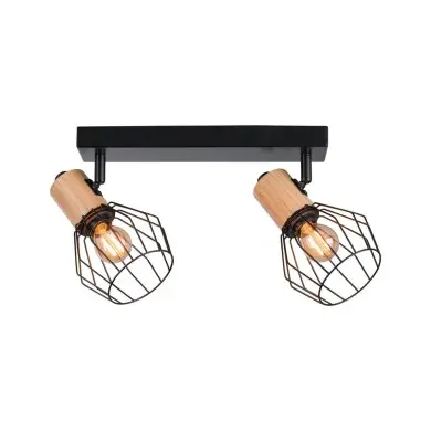 Plafonnier Lanka 2x20W MAX E14 Noir Paulmann 66767