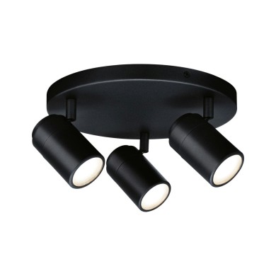 Plafonnier Salle de Bain Zyli 3x10W MAX GU10 Noir mat D25 PAU_66776 66776 Plafonnier Salle de Bain Zyli 3x10W MAX GU10 Noir mat D25 Paulmann 66776