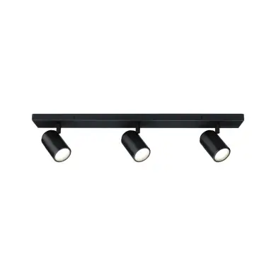 Plafonnier Salle de Bain Zyli 3x10W MAX GU10 Noir mat PAU_66777 66777 Plafonnier Salle de Bain Zyli 3x10W MAX GU10 Noir mat Paulmann 66777