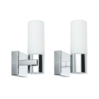 Éclairage de miroir Salle de Bain Gemini 2x20W MAX E14 Chrome, Satiné Paulmann 70354
