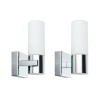Éclairage de miroir Salle de Bain Gemini 2x20W MAX E14 Chrome, Satiné Paulmann 70354