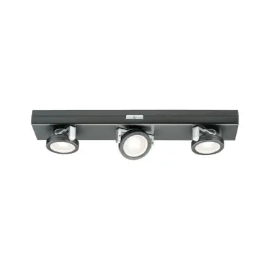 Éclairage sous-meubles Rotate 3x0,2W Anthracite, Chrome mat Paulmann 70636