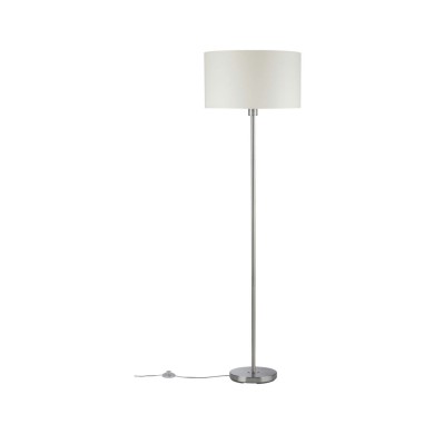 Lampadaire Tessa 60W MAX E27 Crème, Acier brossé Paulmann 70922