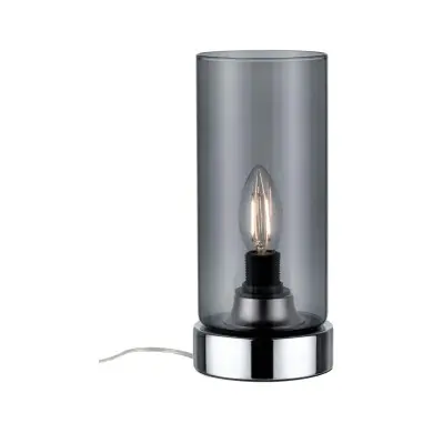 Lampe Pinja 20W MAX E14 Chrome, Verre fumé Paulmann 77056