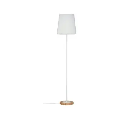 Lampadaire Neordic Stellan 20W MAX E27 Blanc, Bois Paulmann 79634