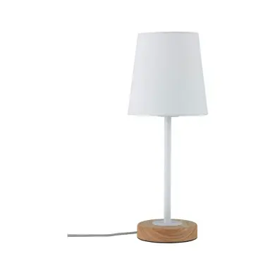 Lampe Neordic Stellan 20W MAX E27 Blanc, Bois Paulmann 79636