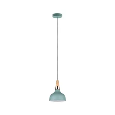 Suspension Neordic Juna 20W MAX E14 Vert satiné, Cuivre, Bois Paulmann 79652