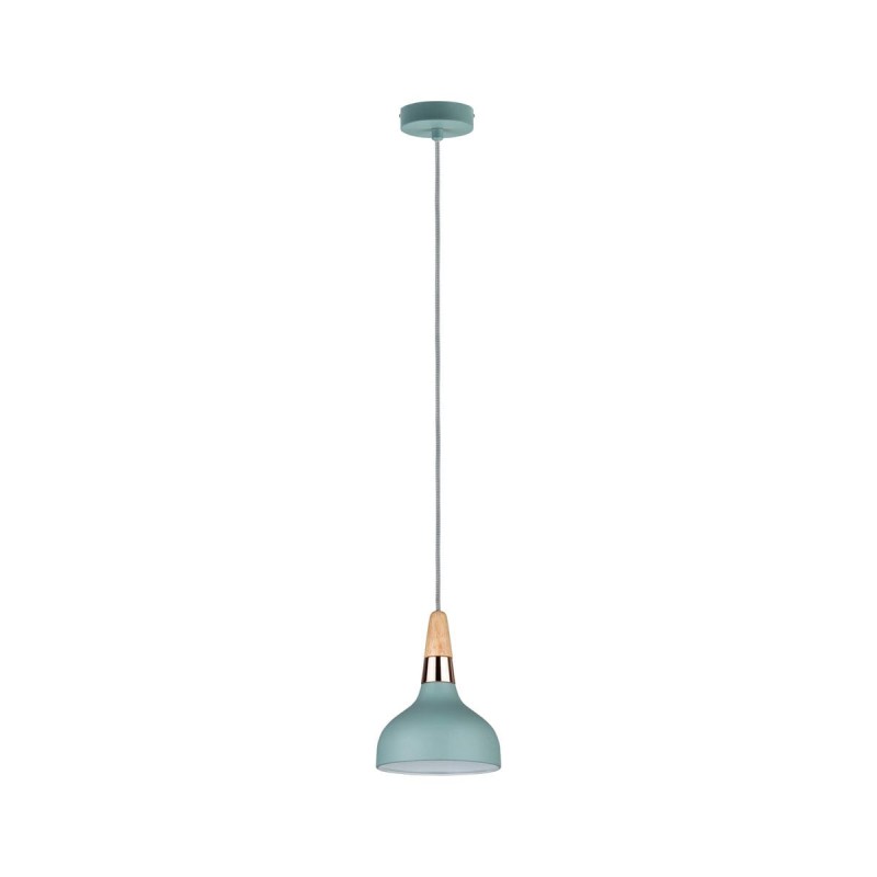 Suspension Neordic Juna 20W MAX E14 Vert satiné, Cuivre, Bois Paulmann 79652