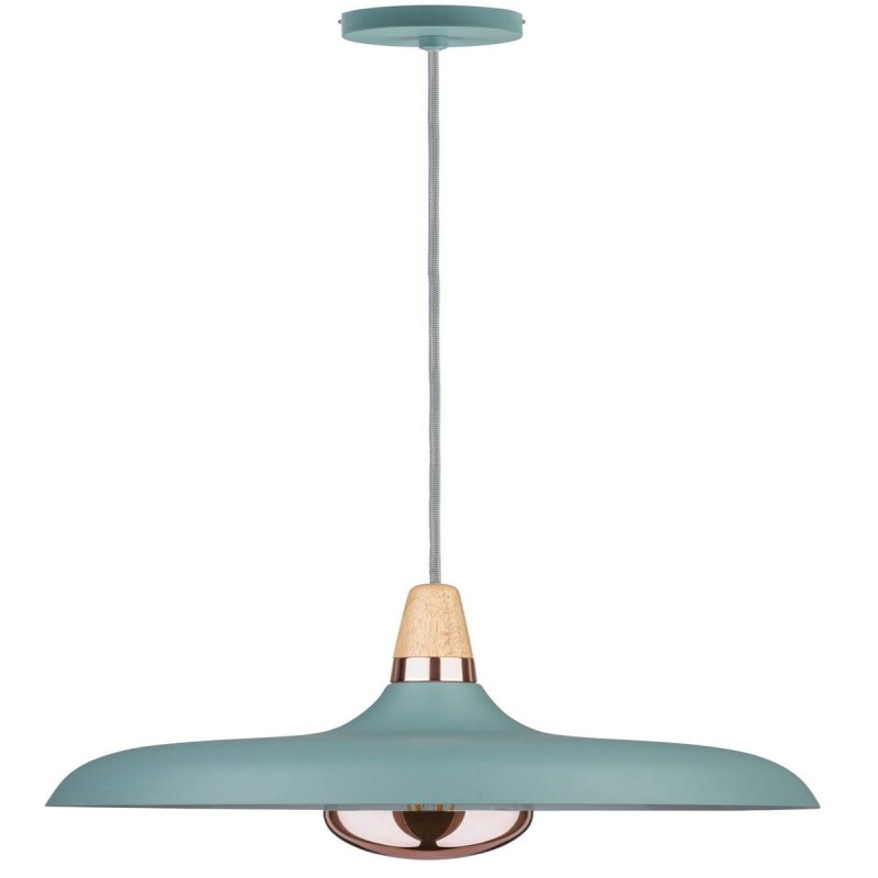 Suspension Neordic Juna 20W MAX E27 Vert satiné, Cuivre, Bois PAU_79655 79655 Suspension Neordic Juna 20W MAX E27 Vert satiné, Cuivre, Bois Paulmann 79655