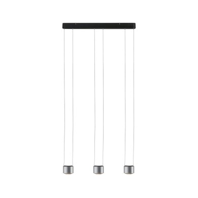 Suspension Aldan 3x4,8 & 3x4,4W Noir, Alu brossé Paulmann 79720