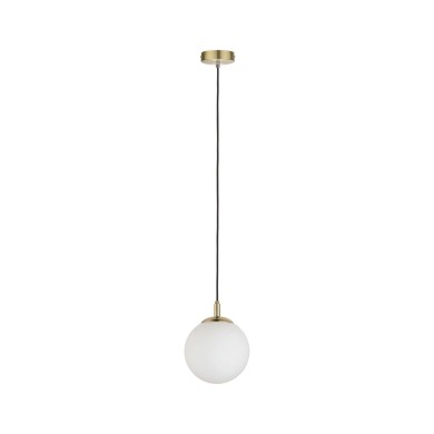 Suspension Neordic Menja 20W MAX E27 Blanc, Laiton brossé PAU_79733 79733 Suspension Neordic Menja 20W MAX E27 Blanc, Laiton brossé Paulmann 79733