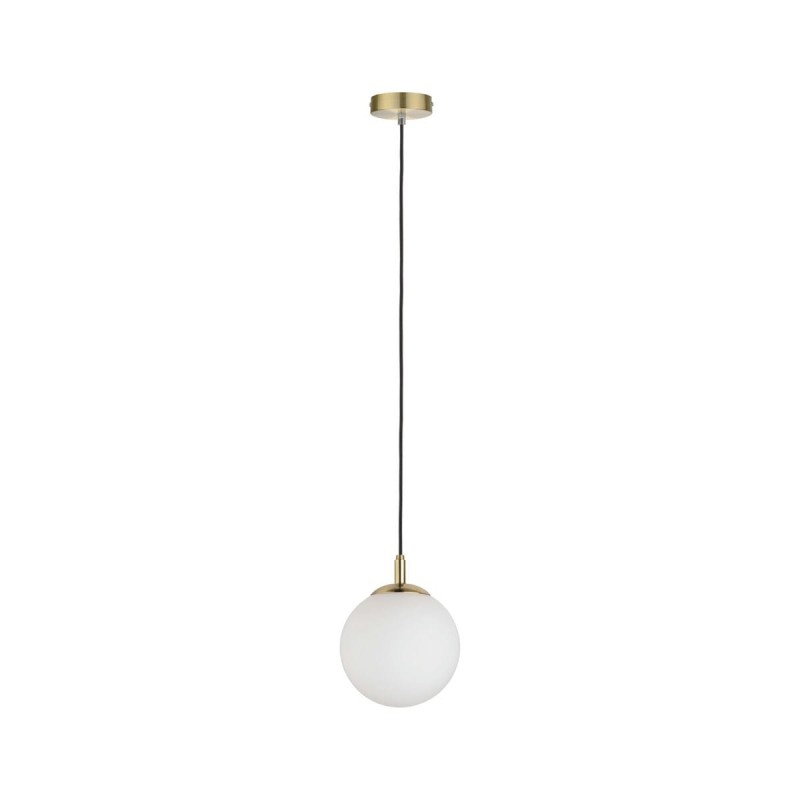 Suspension Neordic Menja 20W MAX E27 Blanc, Laiton brossé Paulmann 79733