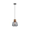 Suspension Neordic Elia 20W MAX E27 Verre fumé, Liège, Noir Paulmann 79739
