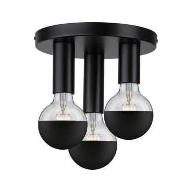 Plafonnier Neordic Skogen 3x20W MAX E27 Noir Paulmann 79761