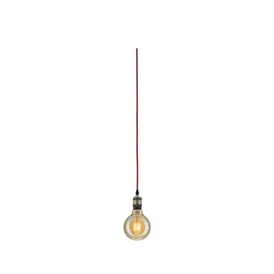 Suspension Neordic Eldar 20W MAX E27 Rouge, Nickel brossé Paulmann 79770