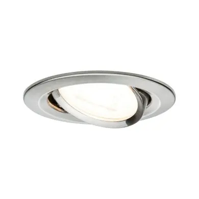 Spot Nova 6,5W GU10 Acier brossé Rond 2700K dimmable Paulmann 93464