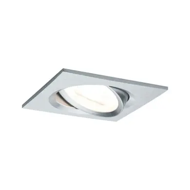Spot Nova 6,5W GU10 Alu tourné Carré 2700K dimmable Paulmann 93473