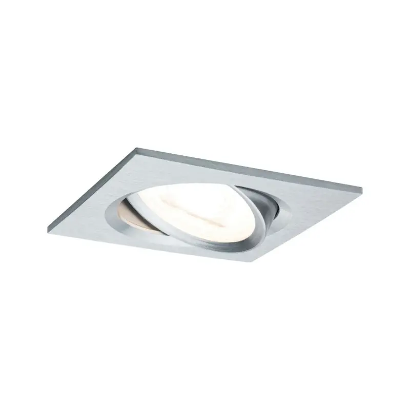 Spot Nova 6,5W GU10 Alu tourné Carré 2700K dimmable PAU_93473 93473 Spot Nova 6,5W GU10 Alu tourné Carré 2700K dimmable Paulmann 93473