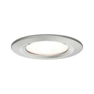 Spot Salle de Bain Nova 6,5W GU10 Acier brossé Rond 2700K dimmable Paulmann 93475