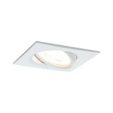 Spot Nova 6W Coin Blanc dépoli Carré 2700K dimmable Paulmann 93489