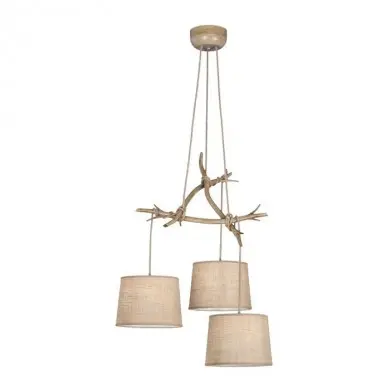 Suspension Imitation Bois Flotté SABINA 3x40W MAN_6176 6176 Suspension Imitation Bois Flotté SABINA 3x40W MANTRA 6176