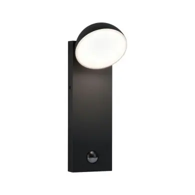 Applique Extérieur Puka 8,5W Anthracite Rond 3000K détecteur de mouvement Paulmann 94739