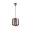 Suspension JARRAS Or E27 1x40W Verre rose 205.5cm MANTRA 6193