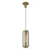 Suspension JARRAS Or E27 1x40W Verre marron 220cm MANTRA 6198