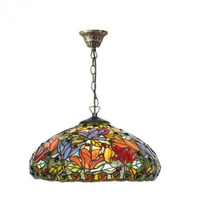Suspension Art Deco Tiffany MULTIFLORA 2xE27 D30 AT_KT2401_C2 KT2401+C2 Suspension Art Deco Tiffany MULTIFLORA 2xE27 D30 MyTiffany KT2401+C2
