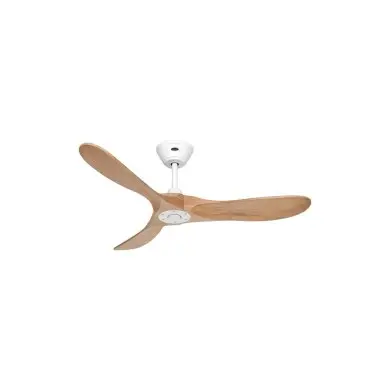 Ventilateur de Plafond Eco Genuino 122cm Blanc Bois Chêne CASAFAN 312227