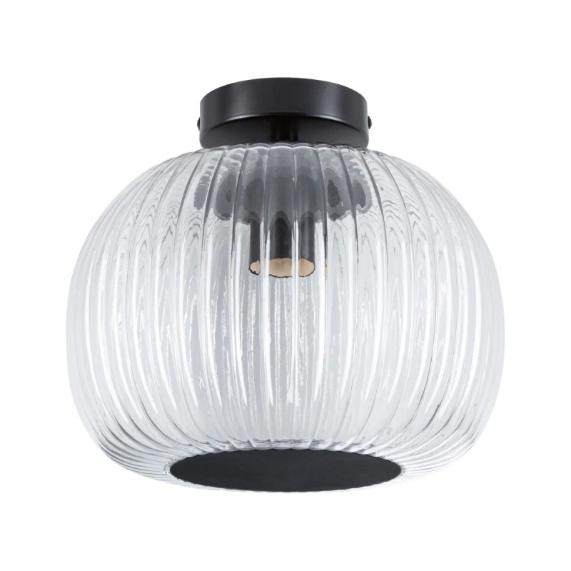 Plafonnier Salle de Bain Ruya 60W MAX E27 Verre, Noir mat Paulmann 71146