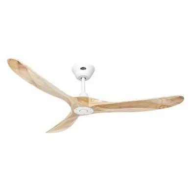 Ventilateur de Plafond Eco Genuino 152cm Blanc Bois Naturel CASAFAN 315214