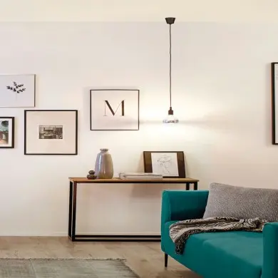 Suspension Salle de Bain Neordic Ketil 20W MAX E27 Noir Paulmann 50346