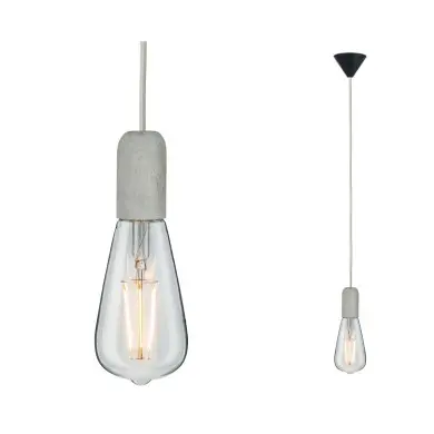 Suspension Neordic Jano 60W MAX E27 Gris, Noir Paulmann 50388