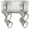Plafonnier Teja 4x10W MAX GU10 Nickel satiné Paulmann 66701