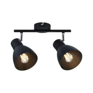 Plafonnier Davy 2x20W MAX E27 Noir Paulmann 66760