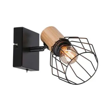 Applique Lanka 20W MAX E14 Noir Paulmann 66766