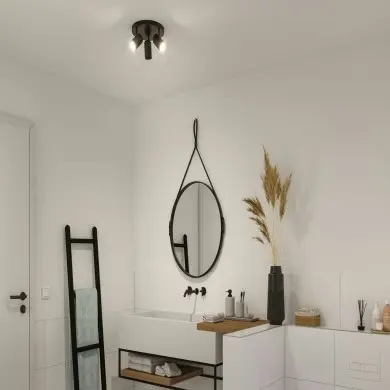 Plafonnier Salle de Bain Zyli 3x10W MAX GU10 Noir mat D25 Paulmann 66776