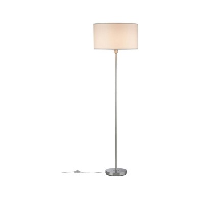 Lampadaire Tessa 60W MAX E27 Crème, Acier brossé Paulmann 70922
