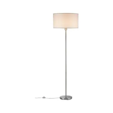 Lampadaire Tessa 60W MAX E27 Crème, Acier brossé Paulmann 70922