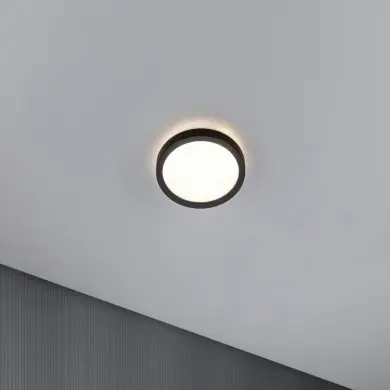 Plafonnier Atria Shine 11,2W Noir Rond 3000K Paulmann 70997